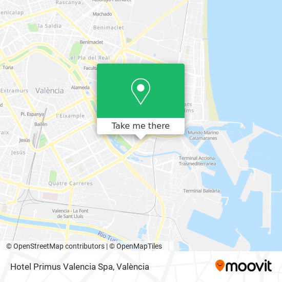 Hotel Primus Valencia Spa map