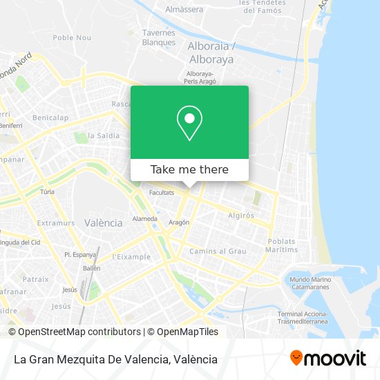 mapa La Gran Mezquita De Valencia