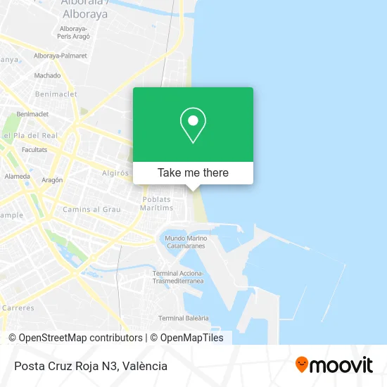 Posta Cruz Roja N3 map