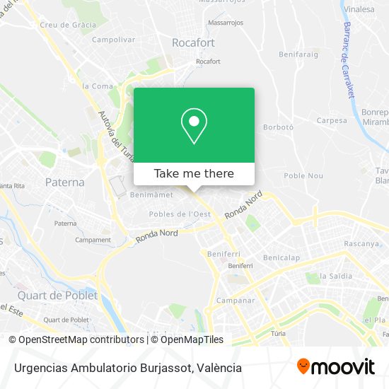 Urgencias Ambulatorio Burjassot map