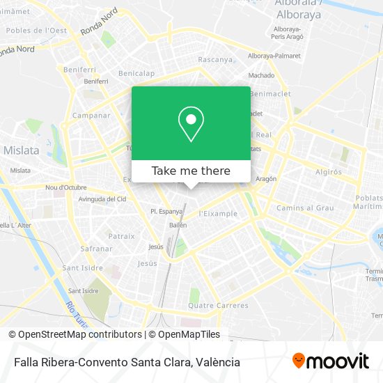 Falla Ribera-Convento Santa Clara map