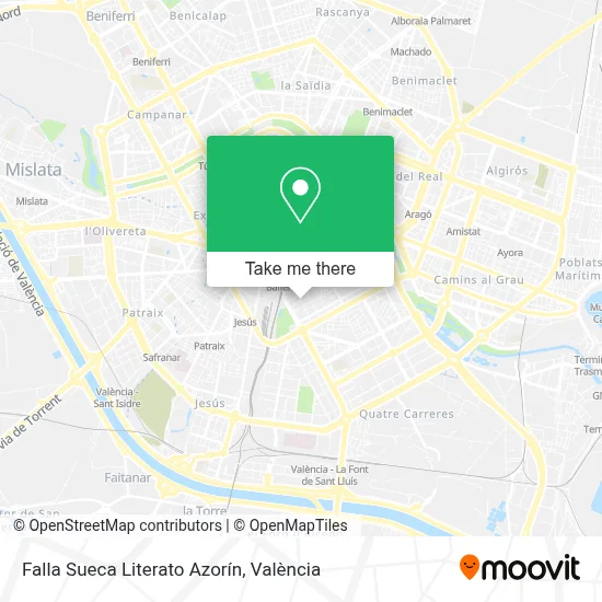 Falla Sueca Literato Azorín map