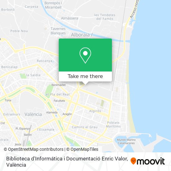 Biblioteca d'Informática i Documentació Enric Valor map