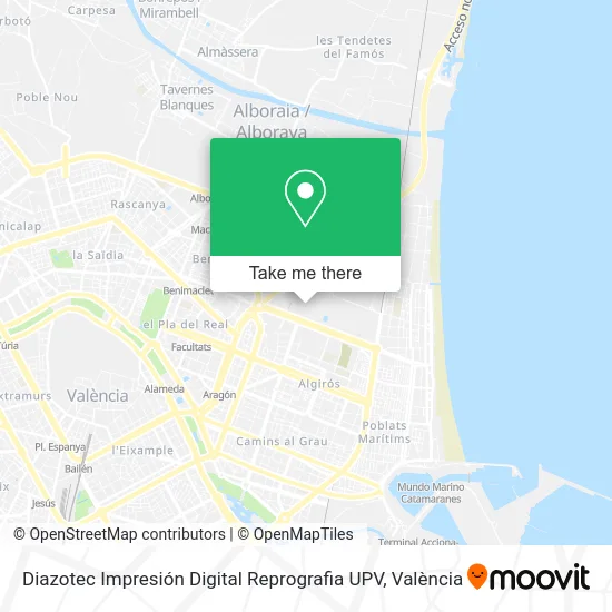 Diazotec Impresión Digital Reprografia UPV map