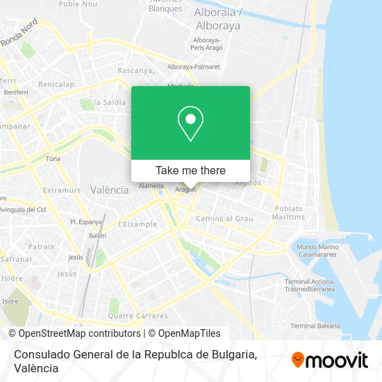 Consulado General de la Republca de Bulgaria map