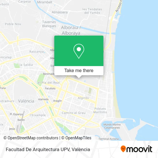 Facultad De Arquitectura UPV map