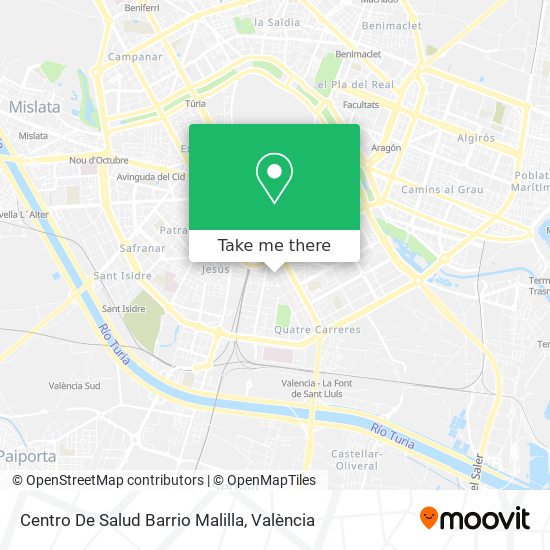 mapa Centro De Salud Barrio Malilla