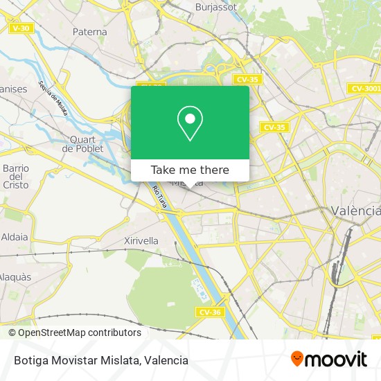 Botiga Movistar Mislata map