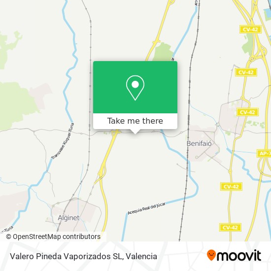 mapa Valero Pineda Vaporizados SL