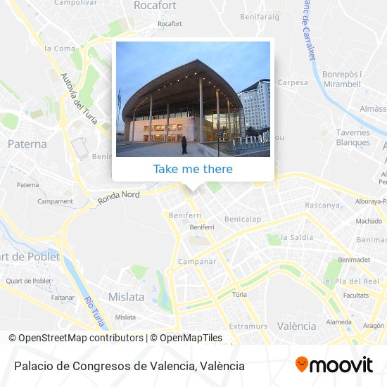 mapa Palacio de Congresos de Valencia