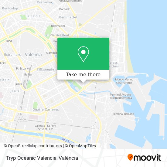 Tryp Oceanic Valencia map