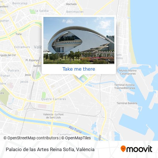 Palacio de las Artes Reina Sofía map