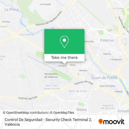 Control De Seguridad - Security Check Terminal 2 map