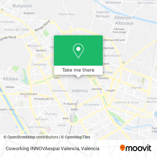 Coworking INNOVAespai Valencia map