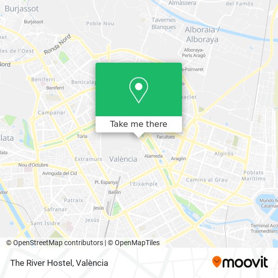 The River Hostel map