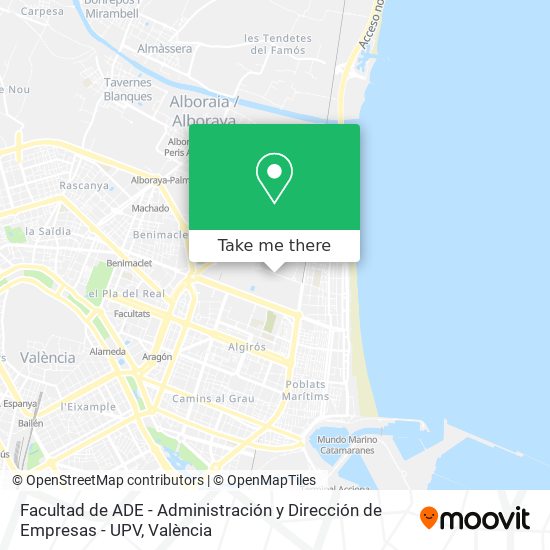 Facultad de ADE - Administración y Dirección de Empresas - UPV map