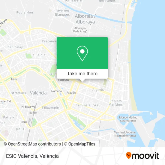 ESIC Valencia map