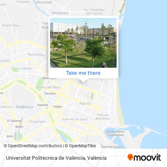 mapa Universitat Politècnica de València