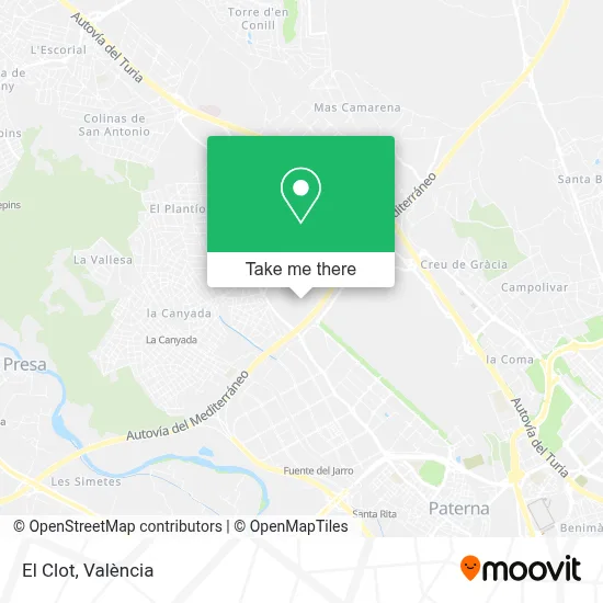 El Clot map