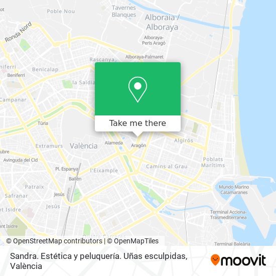 Sandra. Estética y peluquería. Uñas esculpidas map