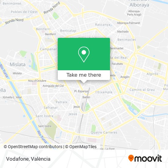 mapa Vodafone