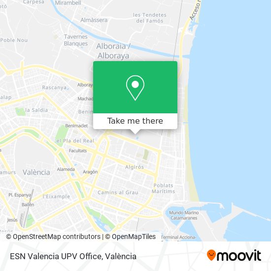 mapa ESN Valencia UPV Office