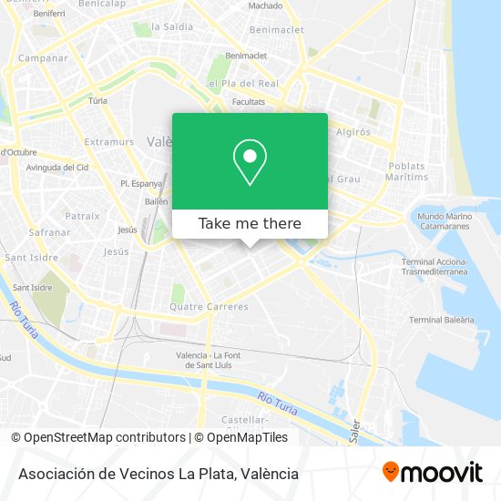 mapa Asociación de Vecinos La Plata