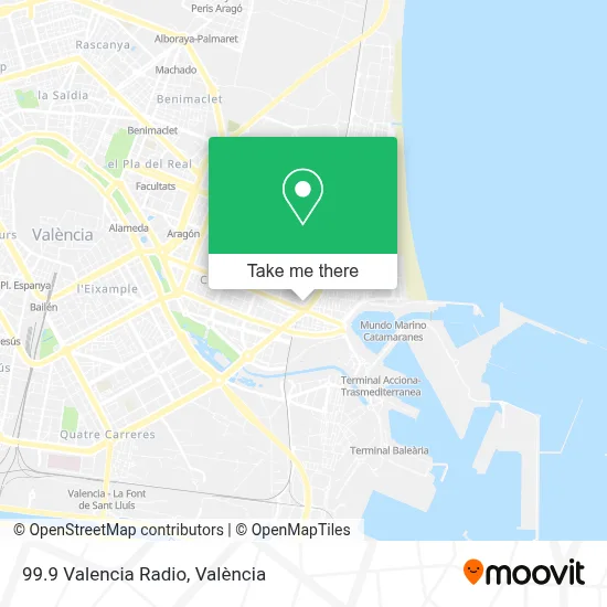 99.9 Valencia Radio map