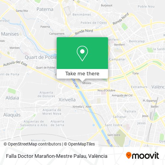 Falla Doctor Marañon-Mestre Palau map