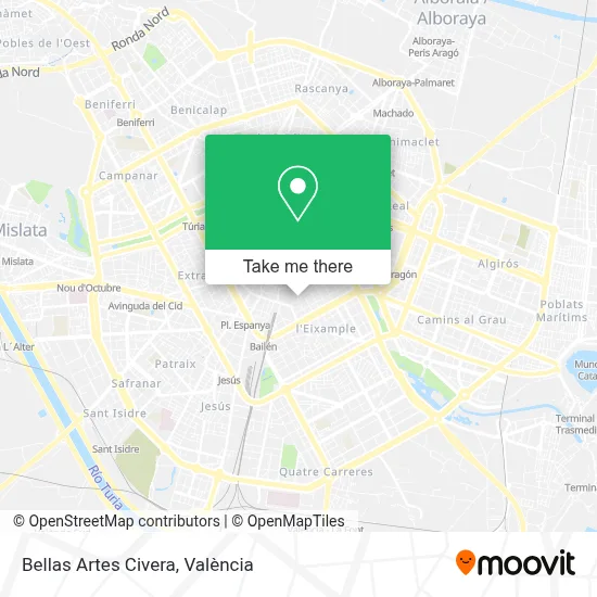 Bellas Artes Civera map