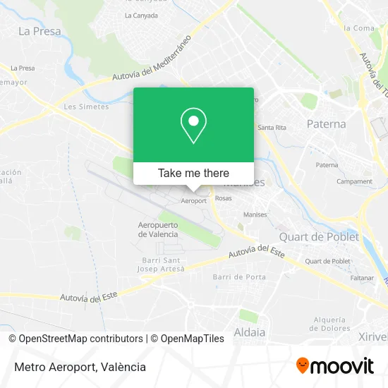 Metro Aeroport map