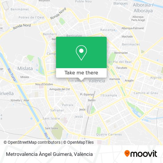 mapa Metrovalencia Àngel Guimerà