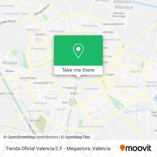 Tienda Oficial Valencia C.F. - Megastore map