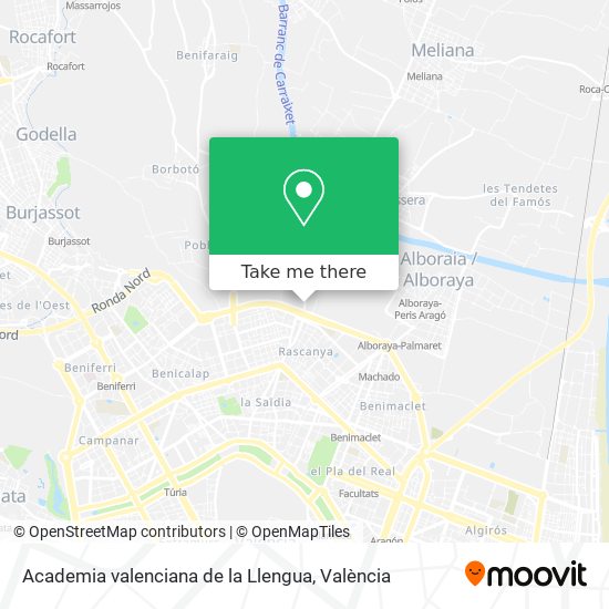 mapa Academia valenciana de la Llengua