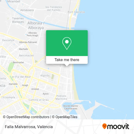 Falla Malvarrosa map