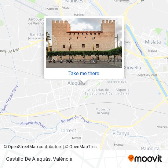 mapa Castillo De Alaquàs