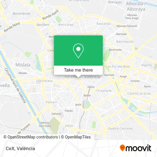 mapa CeX