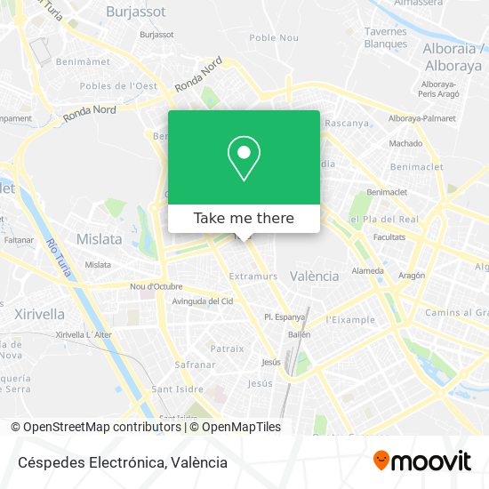 Céspedes Electrónica map