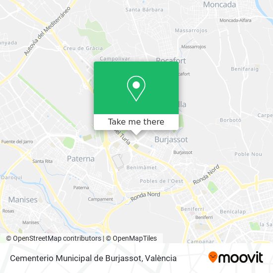 mapa Cementerio Municipal de Burjassot