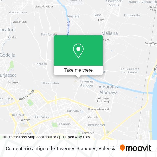 Cementerio antiguo de Tavernes Blanques map