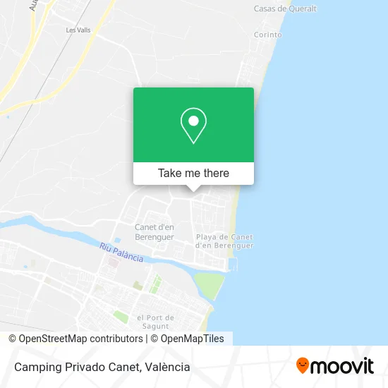 Camping Privado Canet map
