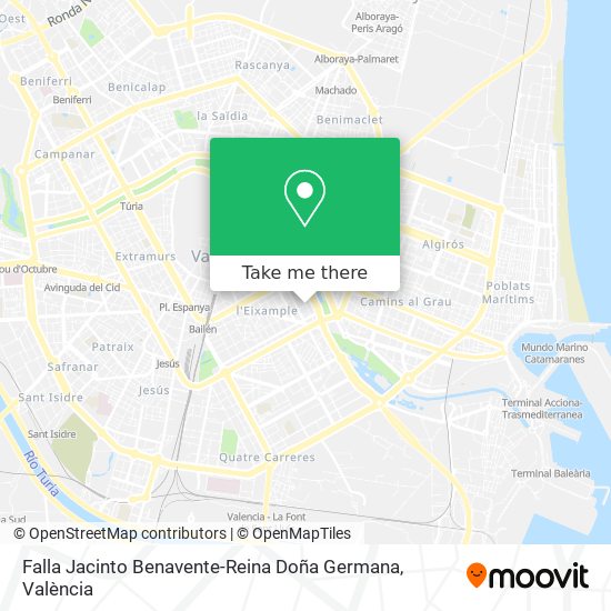 Falla Jacinto Benavente-Reina Doña Germana map