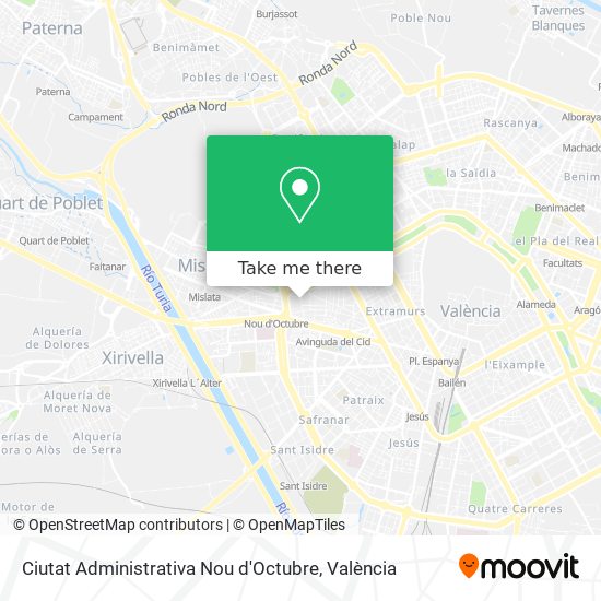 Ciutat Administrativa Nou d'Octubre map