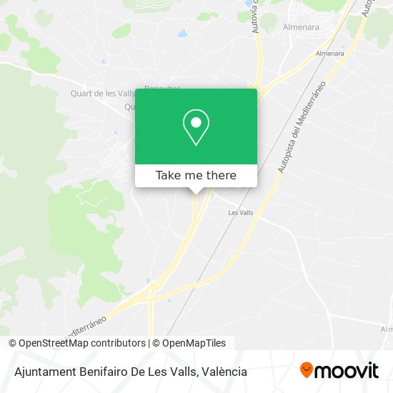 Ajuntament Benifairo De Les Valls map