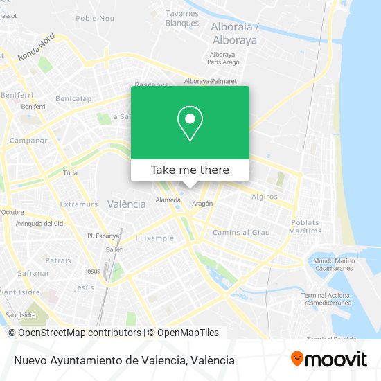 Nuevo Ayuntamiento de Valencia map