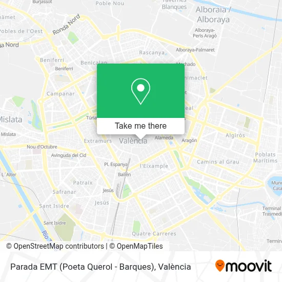 Parada EMT (Poeta Querol - Barques) map