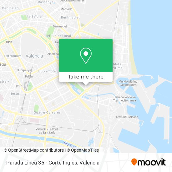 mapa Parada Linea 35 - Corte Ingles