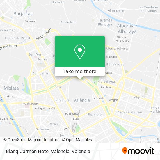 Blanq Carmen Hotel Valencia map