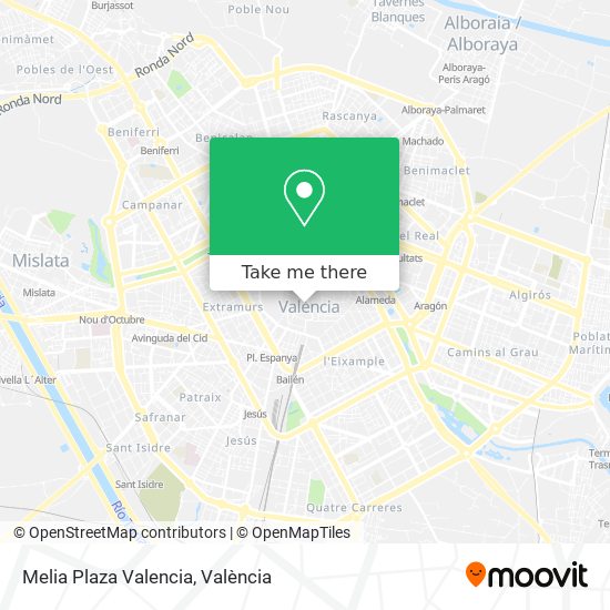 mapa Melia Plaza Valencia