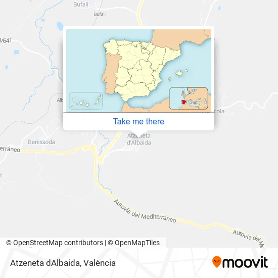 Atzeneta dAlbaida map